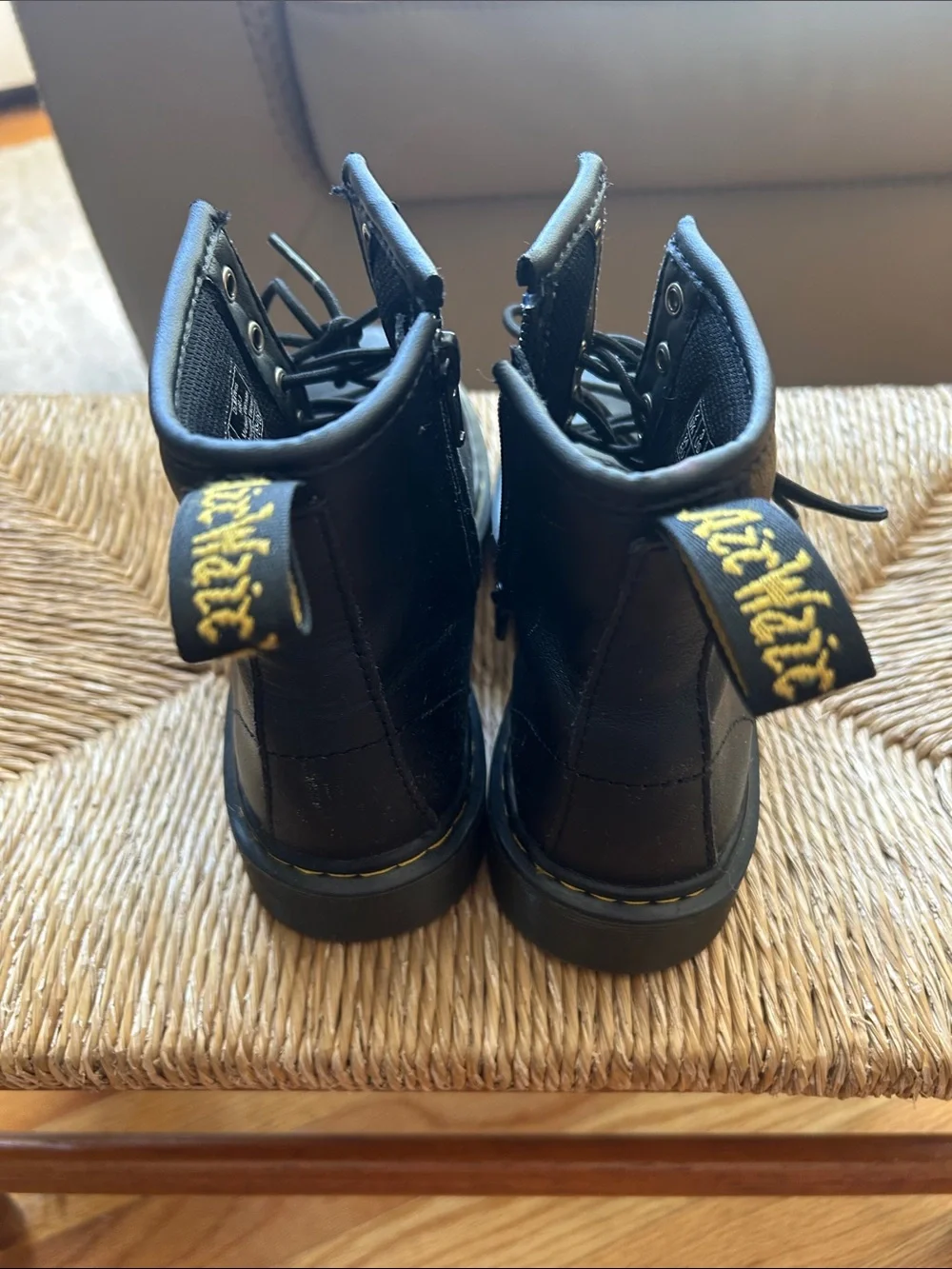 Dr. Martens Kids Black Lace-Up Ankle Boots